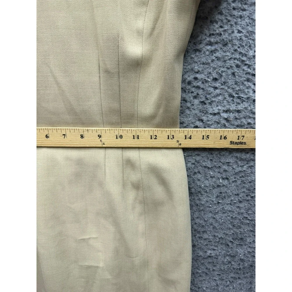 Vintage Escada By Margaretha Ley Wool Midi Sheath Dress Beige Womens Size S/M